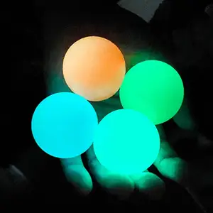 Customize Logo Table Tennis Ball Glowing In The Dark Beer Pong Game Custom Plastic Ping Pong Ball