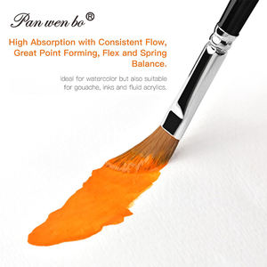 Ensemble de 7 pinceaux professionnels en poils de Kolinsky pour aquarelle, modèles Rigger, à pointe fine, ronds, longs et plats, pour la peinture - Product Image 3