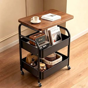 Portable Storage Trolley With Wheels Multi Layer <b>Shelf</b> For Bedroom Living Room Kitchen Bathroom Use - Product Image 1