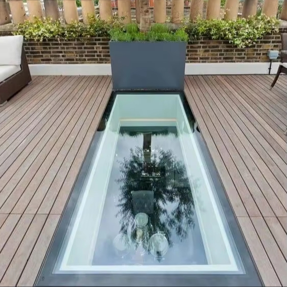 Automatic Skylights Double Glass Retractable Roof