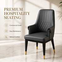 Chaises de restaurant de luxe, fauteuil à dossier haut matelassé en diamant avec revêtement haut de gamme pour hôtel, banquet, salon, salle à manger