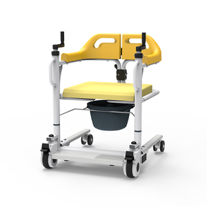 Adjustable Height Transfer <b>Chair</b> <b>with</b> 360° Split Seat and <b>Wheels</b> for Elderly Patient Support - Product Image 3