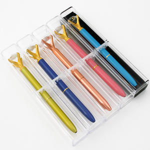 Stylo promotionnel en métal personnalisé avec grand cristal et diamant sur le dessus - Product Image 3