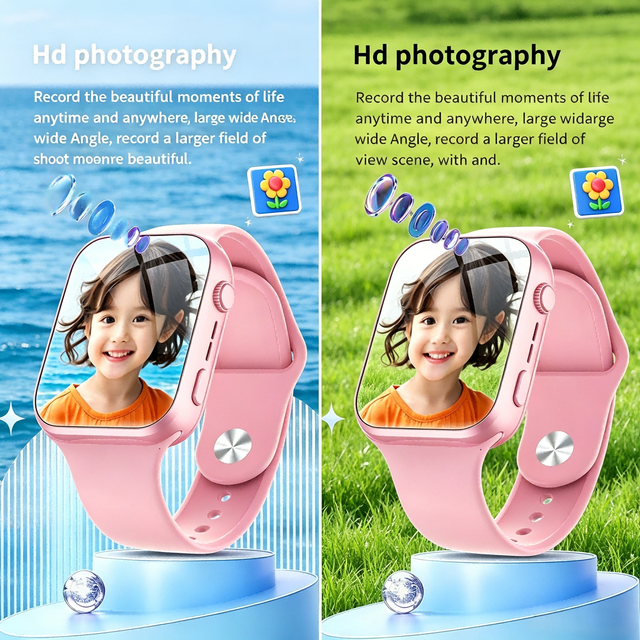 Y68D Y80 Kids Smart Watch 4G HD Camera Video Call Compass 500mAh Battery Waterproof IP67 Rubber Band Magnetic Charging SIM Card