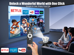 โปรเจคเตอร์ Magcubic 650 ANSI Smart L018 ความละเอียด 1080P รองรับ 4K โปรเจคเตอร์พกพาขนาดเล็ก รองรับ Google Play โปรเจคเตอร์สมาร์ทวิดีโอสำหรับใช้ในบ้าน - Product Image 5