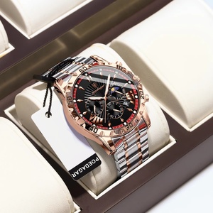 POEDAGAR Nouvelle montre de luxe étanche en acier inoxydable avec calendrier, idéale pour les affaires, la mode et les étudiants - Product Image 4