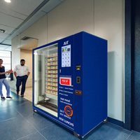 Distributeur automatique de repas en boîte prêt à manger, réfrigéré, chauffé au micro-ondes, pour les employés d'usine, avec fonction SDK