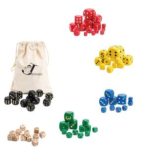 <strong>Personalised</strong> Luxury Wooden Dice <strong>Set</strong> 10pcs Handmade Mixed Polyhedral Cubes (D4 D8 D10 D20) with Bag for DND Custom DIY Game Dice - Product Image 1