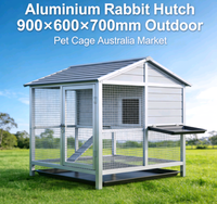 Cage de jardin en aluminium LEITE, accessoire avec cadre soudé, enclos extérieur pour animaux d'élevage