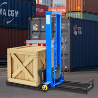 Chariots élévateurs montés sur camion de 0,5t à 1 tonne, style 2026, produit chinois, transpalette électrique autoportant et auto-chargeur pour le transport