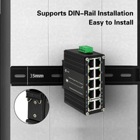 Mini commutateur PoE Gigabit 10 ports 8 ports 10/100/1000T 802.3at à 2 ports 10/100/1000T commutateur Ethernet Compact 48 ~ 57V entrée cc