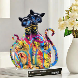 Figura Decorativa de Gato con Graffiti, Resina Epoxi, Escultura Artística para el Hogar, Vinoteca, Sala de Estar - Product Image 2