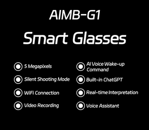 แว่นตาอัจฉริยะ G1 เลนส์เปลี่ยนได้ ป้องกันแสงสีฟ้าและโหมดแว่นกันแดด พร้อมระบบ AI ควบคุมด้วยเสียง รู้จำภาพ โทรแบบแฮนด์ฟรี - Product Image 2