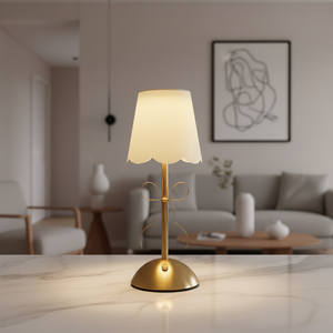 Modern Luxury Rechargeable Cordless <strong>Table</strong> Lamp Bowknot Design CRI 80 Ambient <strong>Light</strong> Bedroom Restaurant Bar Hotel Decor - Product Image 3