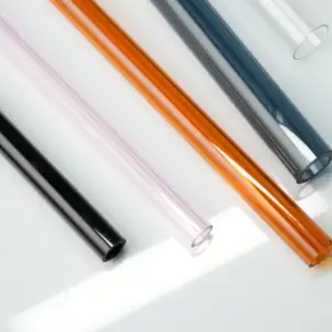 Fornitore formato personalizzato forma di alta qualità colorato dritto consegna rapida borosilicato 3.3 tubo di vetro resistente al calore