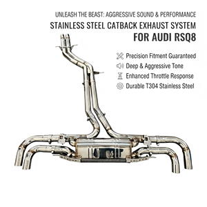 Vortex Sport Sound Tuning Stainless Steel Catback <b>Exhaust</b> System Fits Audi RSQ8 2019-2024 Electronic Valve - Product Image 1