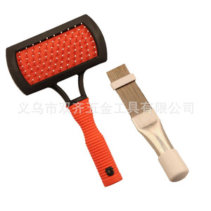 Air Conditioner Cleaning Brush Red Handle Double Sided With Metal Fins For Evaporator Coil Home Use 2Pcs Set - Product Image 2
