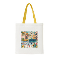Sac fourre-tout en toile de coton personnalisé avec logo imprimé, multi-usages, pour femmes
