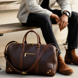 제조사 대형 더플 여행 가방 방수 가죽 주말 가방 남성용 대형 더플 핸드백 휴대 - Product Image 2
