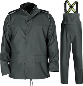 Ensemble <span class=keywords><strong>de</strong></span> <span class=keywords><strong>pluie</strong></span> robuste pour homme en PVC/PU, imperméable, pour la pêche et les travaux, veste et pantalon, équipement <span class=keywords><strong>de</strong></span> pêche par temps intempéries - Product Image 6