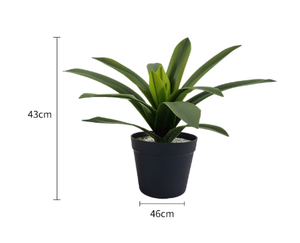Plantes en <span class=keywords><strong>pot</strong></span> à feuilles plates Plante verte artificielle Salon Bonsaï Ornements Paysages Plantes en <span class=keywords><strong>pot</strong></span> à feuilles plates artificielles - Product Image 4