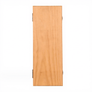 Boîte cadeau en bois massif de forme rectangulaire avec étagère pour le rangement de bouteilles de vin, utilisation artisanale - Product Image 5
