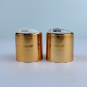 Tapa de rosca de plástico dorado brillante 24/410 para botella de champú, tapa metálica para botella de champú y loción, muestra gratuita - Product Image 6