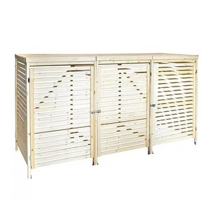 <span class=keywords><strong>Abri</strong></span> de rangement pour <span class=keywords><strong>poubelles</strong></span> triples en bois, pour extérieur, jardin, couverture pour <span class=keywords><strong>poubelles</strong></span> de 3x240L - Product Image 1