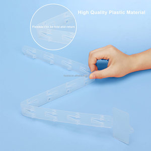 Bandes de merchandising verticales peu encombrantes avec 12 clips pour solution de suspension de sacs de bonbons et de noix en magasin - Product Image 6