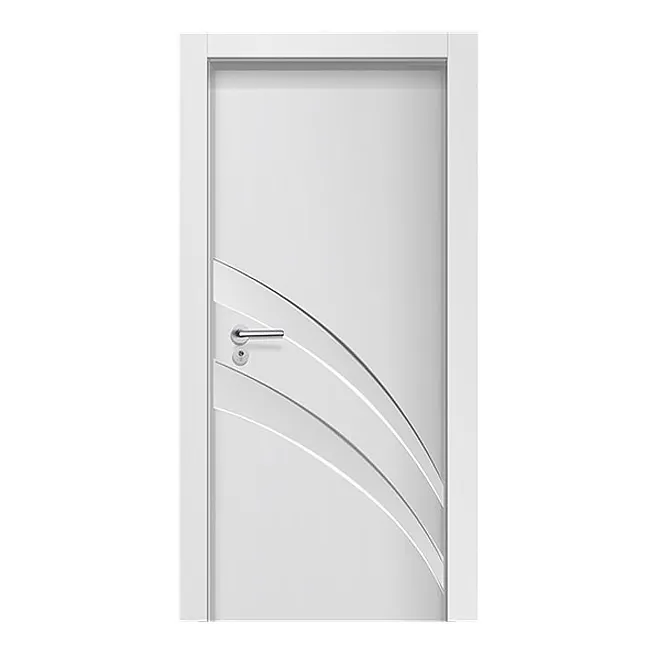 Modern Design Isreal Market Waterproof Interior Hollow WPC Door with Door Frame