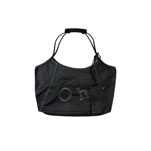Bolso tote de mezclilla retro estilo coreano para mujer, novedad 2025, bolso de hombro de gran capacidad con estampado de letras, para el día a día y para mamá - Product Image 5