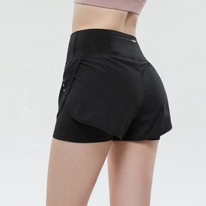 Pantalones cortos para correr 2 en 1 para <span class=keywords><strong>mujer</strong></span> con bolsillo para teléfono, pantalones de secado rápido, falda de Yoga, ropa de voleibol, <span class=keywords><strong>mallas</strong></span> de entrenamiento, pantalones cortos atléticos - Product Image 4