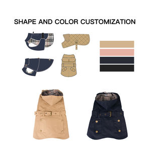 Üreticileri toptan özel moda köpek giysileri klasik ekose trençkot destekler - Product Image 4