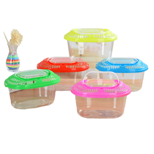 Boîte à poissons miniature en plastique écologique de 18,8 cm, boîte de transport transparente pour tortues, aquarium pour poissons de compagnie - Product Image 1