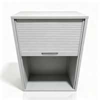 Kit de porte à enroulement ABS blanc, gris, noir, sur mesure, avec rail et poignée pour armoire de rangement et meuble à panneaux