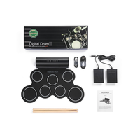 Portable Roll-Up Electronic Drum, Kids Beginner Practice Percussion Instrument