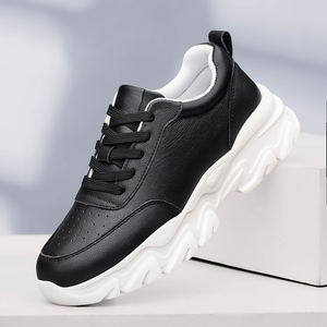 Couple's Lift Casual <b>Sneakers</b> for <b>Men</b> 4-6-8cm Height Increasing White <b>Black</b> Hidden Heels Lightweight Breathable Elevator Shoes - Product Image 4