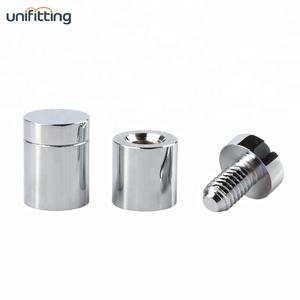 抛光铬19x19mm毫米铝制标志支架<span class=keywords><strong>CA</strong></span>-1919-CP广告设备，带偏移固定 - Product Image 3