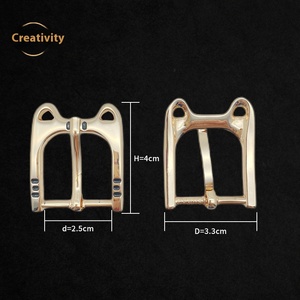 Hebilla de cinturón de acero cobre y aleación de 25mm al por mayor, bonito pasador de cabeza de gato de metal para bolsos de mujer y <span class=keywords><strong>hombre</strong></span> para usar con accesorios de cintura - Product Image 4