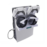 Chargeur de manette de jeu suspendu 4-en-1 pour PS5 pour PSVR2 Console VR Headset Charging Dock