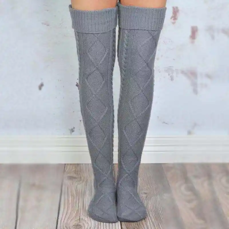 Scaldamuscoli per coscia da bambina in maglia invernale novità calze per stivali alti al ginocchio