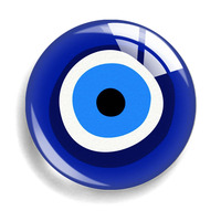 Ensemble de Aimants Décoratifs Modernes 3D en Verre Dôme avec Logo Personnalisé et Yeux Maléfiques pour Réfrigérateurs et Tableaux Blancs