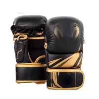 Logo personnalisé PU cuir professionnel Muay Thai gants de boxe combat demi-doigts gants de boxe MMA