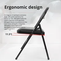Tabouret en métal simple Chaise de formation avec dossier Chaise de bureau ou de conférence