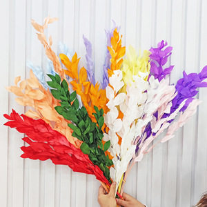 5 tallos de hoja de naranja de follaje preservado, hojas secas de larga duración, tallos de hojas de naranja secas preservadas para ramo de flores secas - Product Image 2