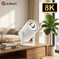 Projecteur LCD Mini JUNUO TURN1 en Gros, Android 14, Wi-Fi, 200 Lumens, 720P, 4K, 3D, Home Cinéma à Courte Focale, Intégré, Automatique