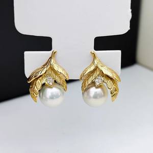 22368DIY Accesorios de Perlas, Soporte Hueco para Pendientes de Plata S925 con Cuentas Redondas de 11-14 mm, Pendientes de Moda con Efecto Corrector - Product Image 1