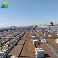 Structure de montage solaire modulaire en aluminium pour toit plat, pour panneaux encadrés ou sans cadre, installation paysage ou portrait