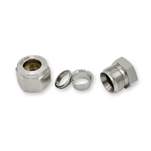 SS316 acier inoxydable Compression Double viroles <span class=keywords><strong>Tube</strong></span> Union bouchons techniques de forgeage liquide moyen gazole Applications chimiques - Product Image 2