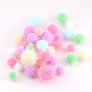 Pompons en forme de macaron, haute élasticité, paillettes argentées, 15mm 20mm 30mm, accessoires de bijoux souples pour la décoration de vêtements d'enfants - Product Image 5